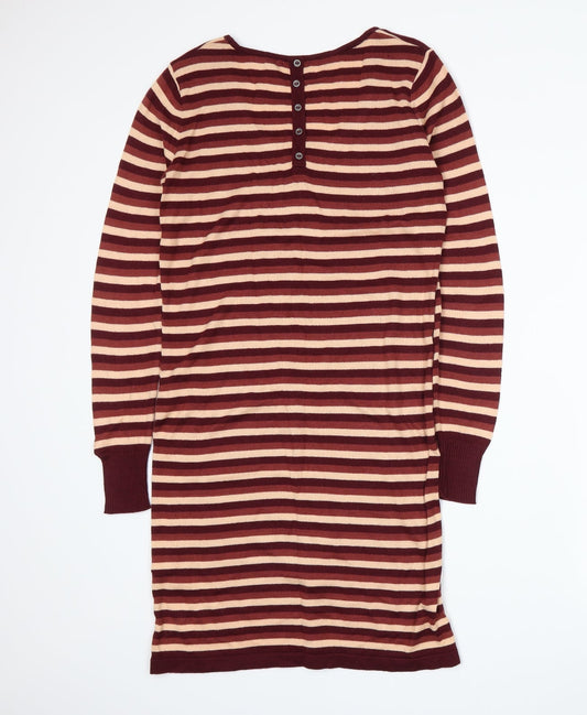 Redoute Womens Red Striped Knit A-Line Size 8