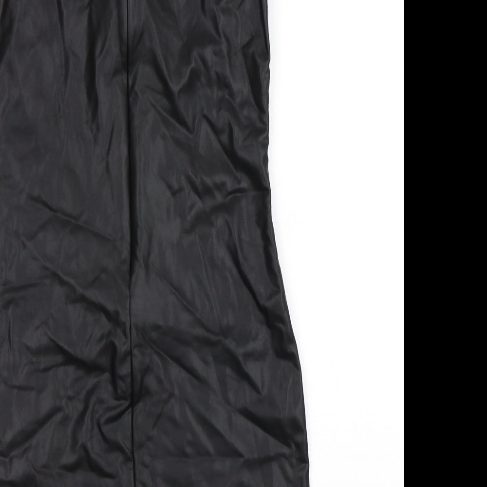 Brand and care label for Dolls women’s black ball gown, size UK 8