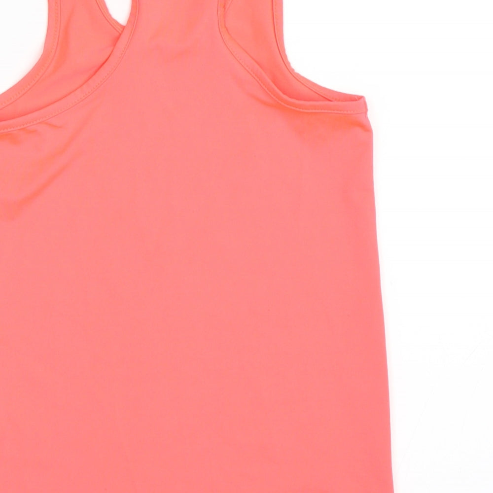 Brand and care label for Body Glove women’s pink basic tank, size UK 8