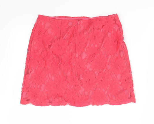 New Look Womens Pink Mini Skirt Size 10