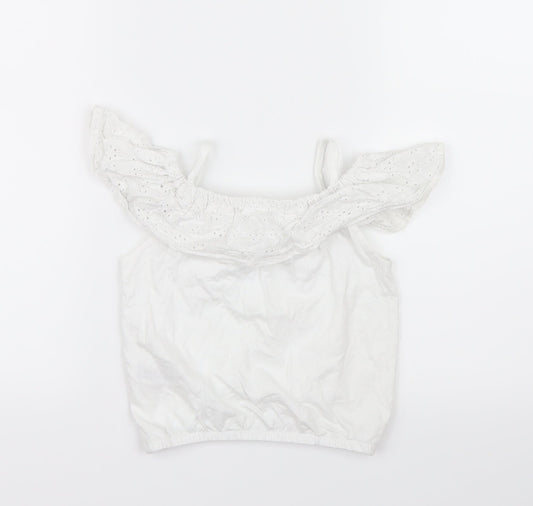 Very Girls White Basic Blouse Size 3-4 Years