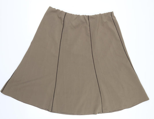 Preworn Womens Green A-Line Skirt Size 20