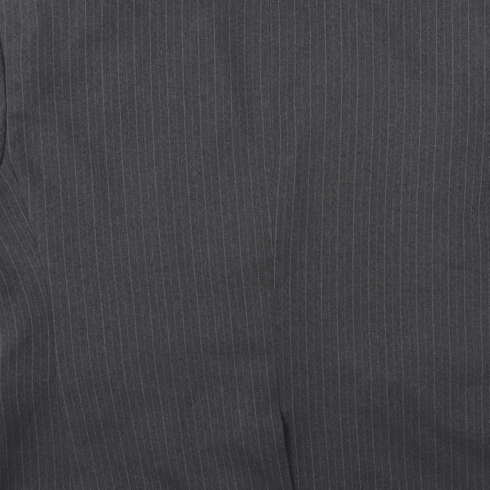 Taylor & Wright Mens Grey Striped Rayon Jacket Suit Jacket Size 44