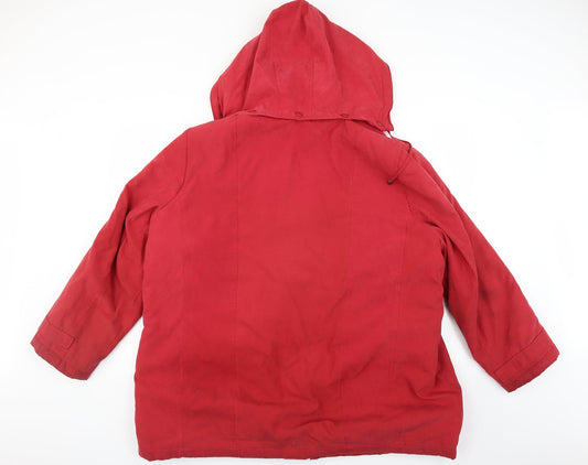BM Womens Red Jacket Coat Size XL