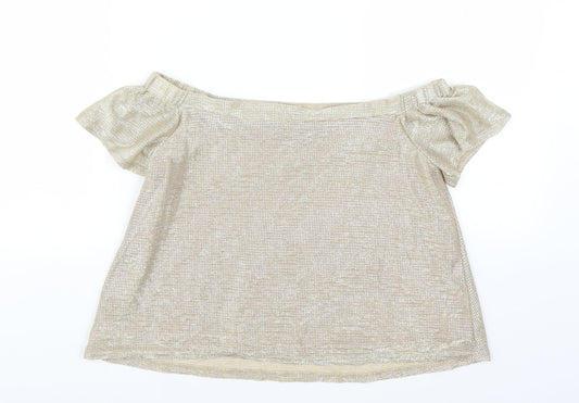 New Look Girls Gold Basic Blouse Size 12 Years