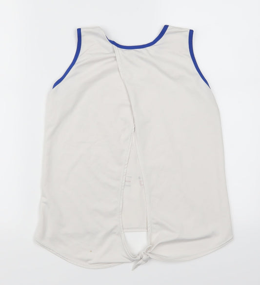 Matalan Girls White Basic Tank Size 9 Years - All I Want Is Everything