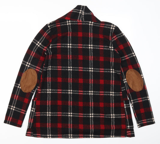 Egy California Womens Red Check Cardigan Jumper Size M