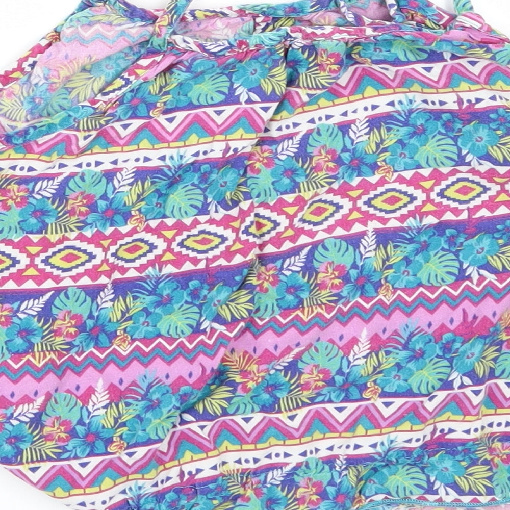 Cherokee Girls Multicoloured Geometric Basic T-Shirt Size 9-10 Years