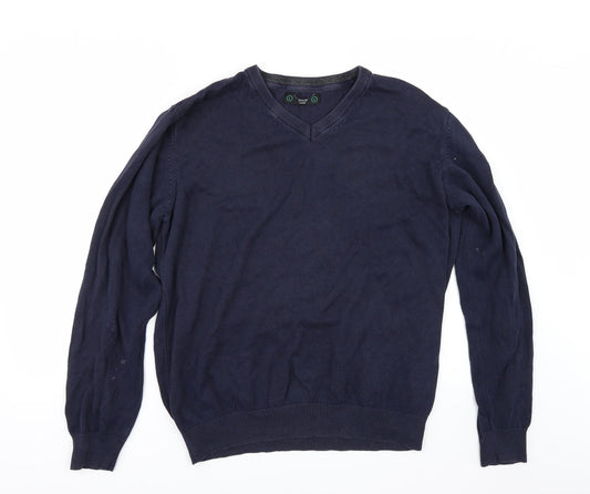 St Bernard Mens Blue Pullover Jumper Size L