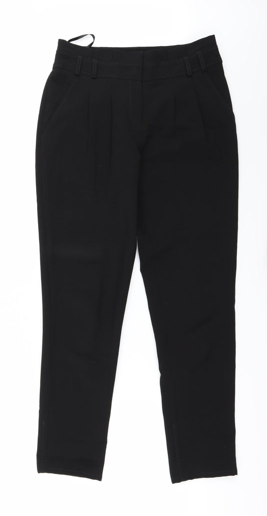Red Herring Womens Black Trousers Size 8 L28 in
