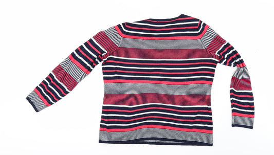 Love knitwear Womens Multicoloured Striped Pullover Jumper Size 12