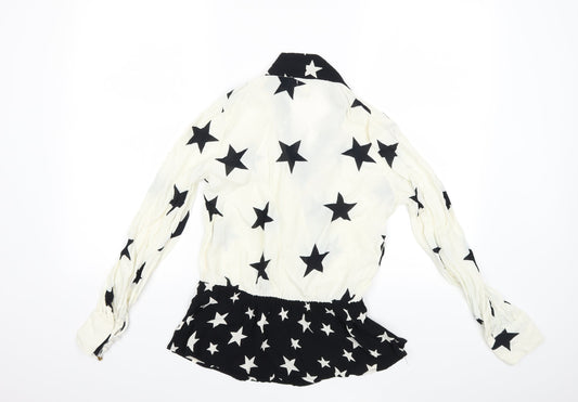 River Island Womens White Basic Blouse Size 8