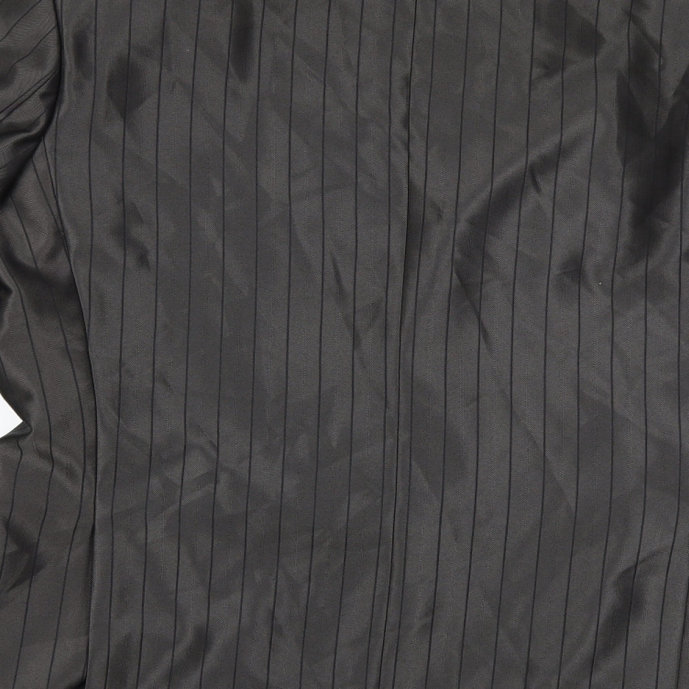 Preworn Mens Grey Striped Jacket Suit Jacket Size 44