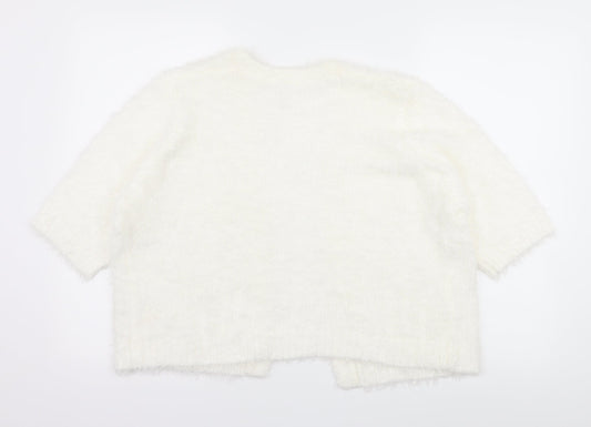 Anthology Womens White  Knit Cardigan Jumper Size 20