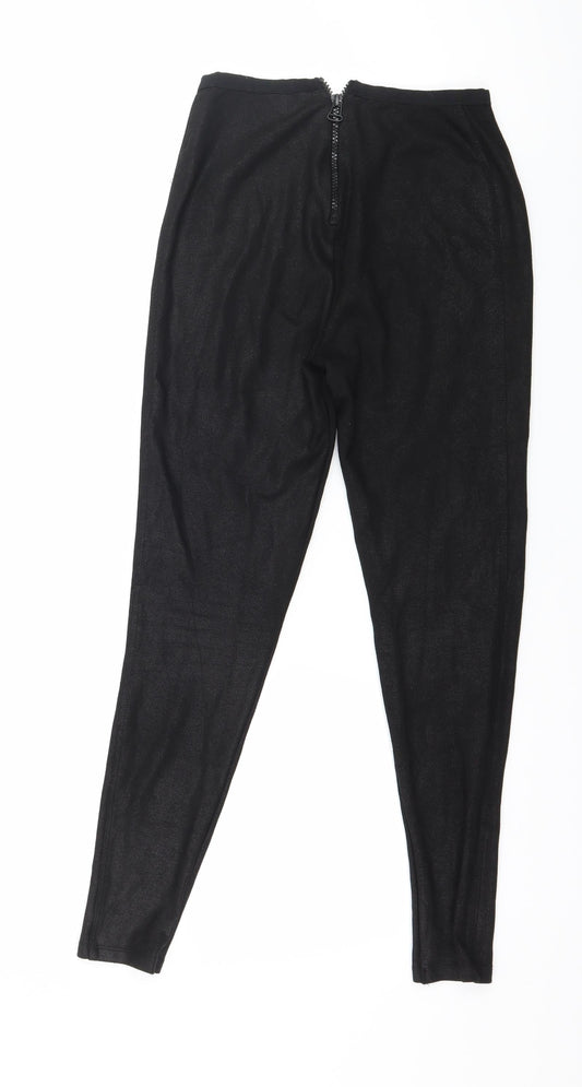 River Island Womens Black Jersey Pedal Pusher Leggings Size 8 L25 in