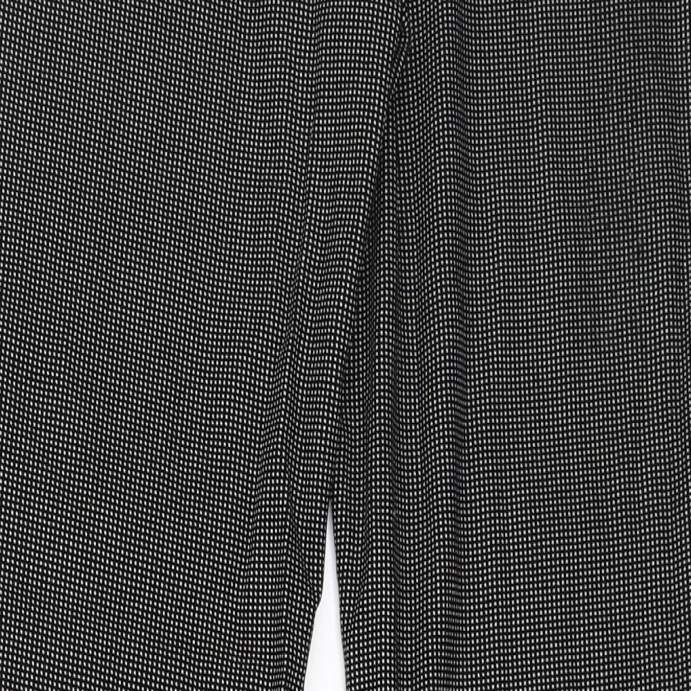 Brand and care label for Hilary Radley women’s black trousers, size UK 16, 28-inch leg