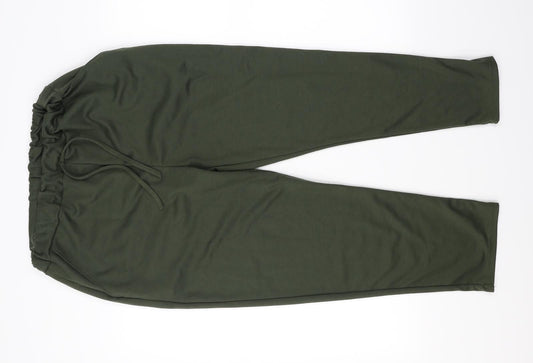 Preworn Womens Green Jogger Trousers Size 26 in L24 in