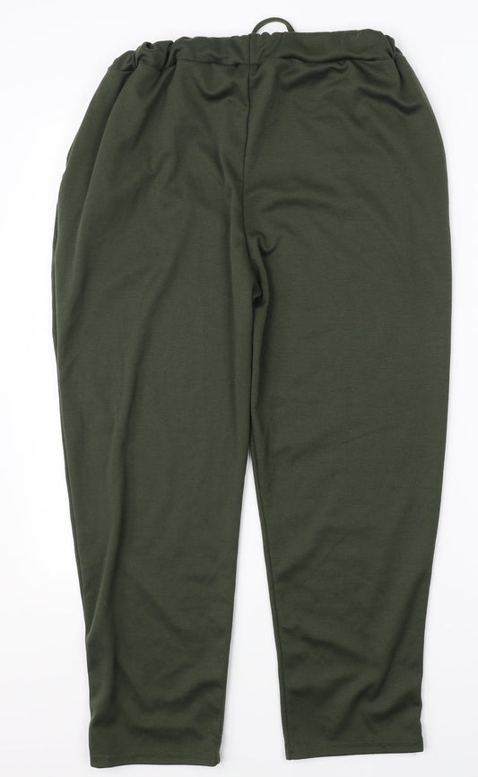 Preworn Womens Green Jogger Trousers Size 26 in L24 in