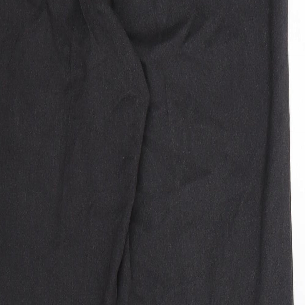 Brand and care label for Preworn women’s grey trousers, size UK 28, in, 30-inch leg