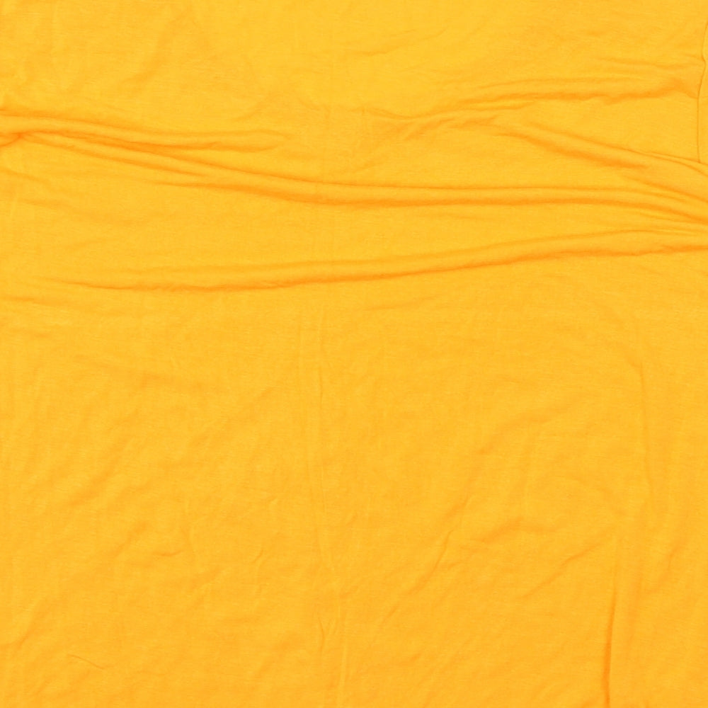 Brand and care label for Lotus women’s orange basic t-shirt, size 2XL