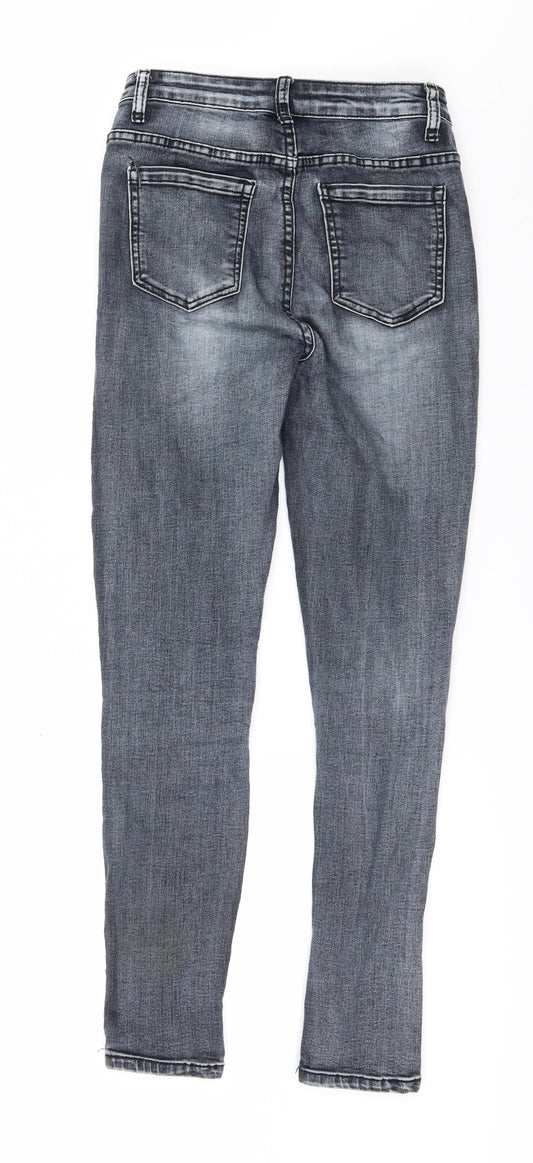 MOMOKROM Womens Blue Skinny Jeans Size 6 L26 in