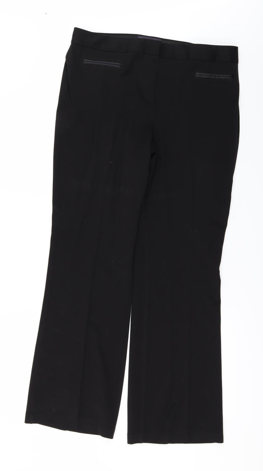 Marks and Spencer Womens Black Trousers Size 14 L30 in