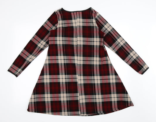 Preworn Womens Red Check Shift Size 8