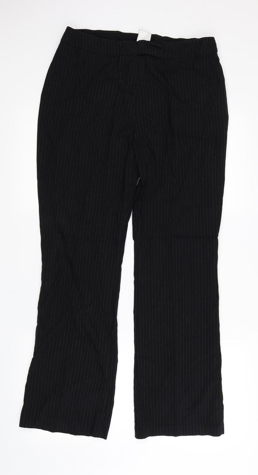 Bay Womens Black Trousers Size 14 L29 in