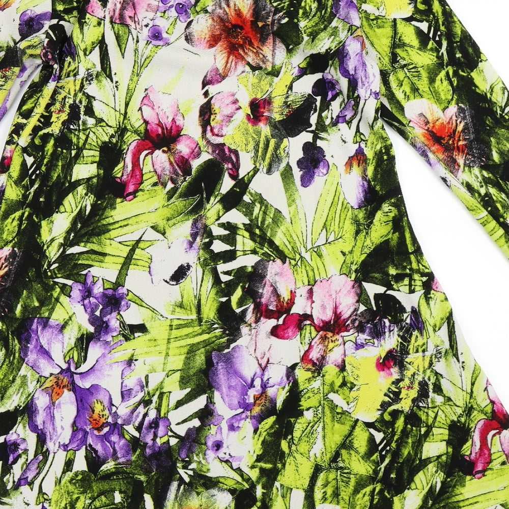 Preworn Womens Multicoloured Floral Skater Dress Size 8