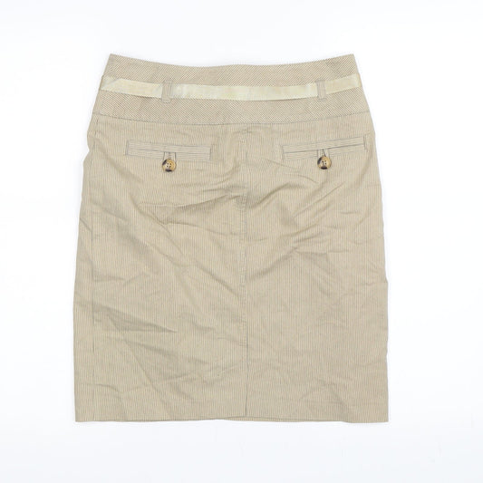 Marks and Spencer Womens Beige A-Line Skirt Size 8