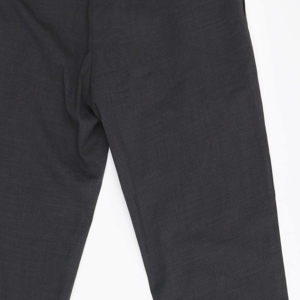 Brand and care label for Debenhams women’s grey trousers, size UK 32, 26-inch leg
