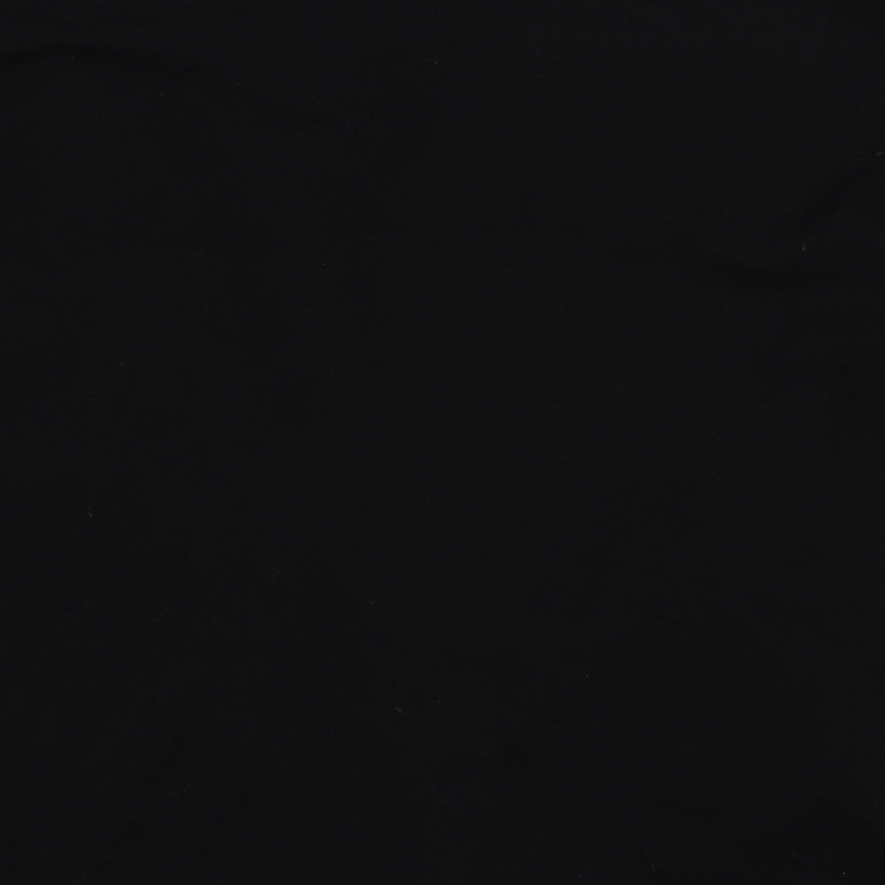 Brand and care label for Gerry Weber women’s black cardigan jumper, size UK 14, - see through front