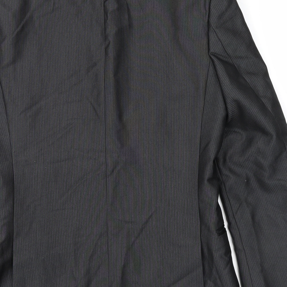 Brand and care label for Red Herring men’s grey jacket suit jacket, size S