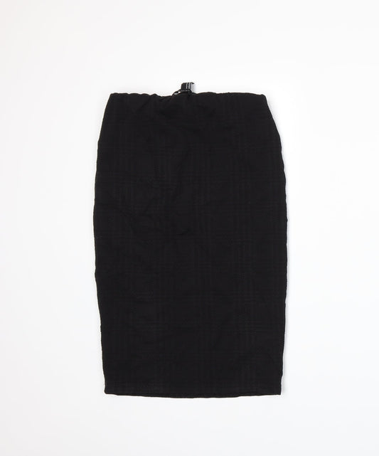 FOREVER 21 Womens Black Houndstooth Straight & Pencil Skirt Size M