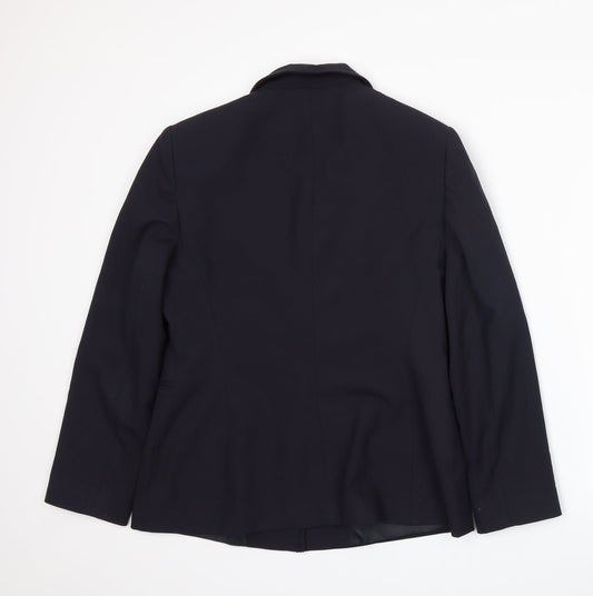 Anne Brooks Womens Blue Jacket Suit Jacket Size 12