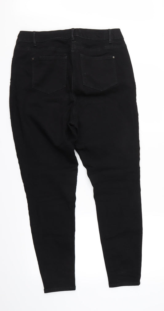 Denim Womens Black Skinny Jeans Size 16 L25 in