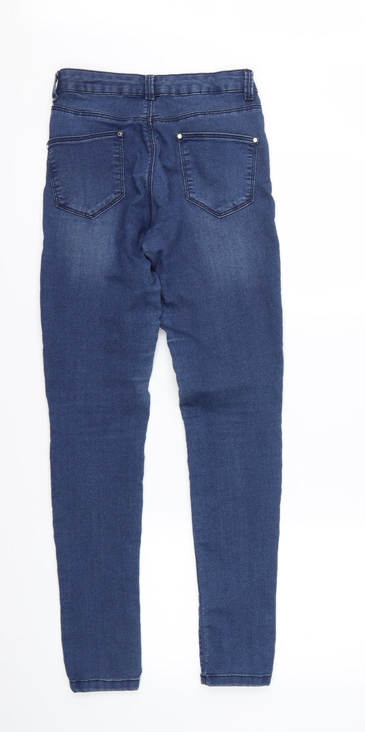Miss Selfridge Womens Blue Denim Skinny Jeans Size 6 L26 in
