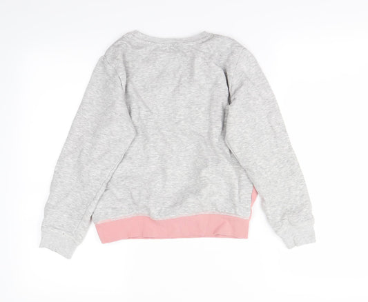 H&M Girls Pink Pullover Jumper Size 9-10 Years