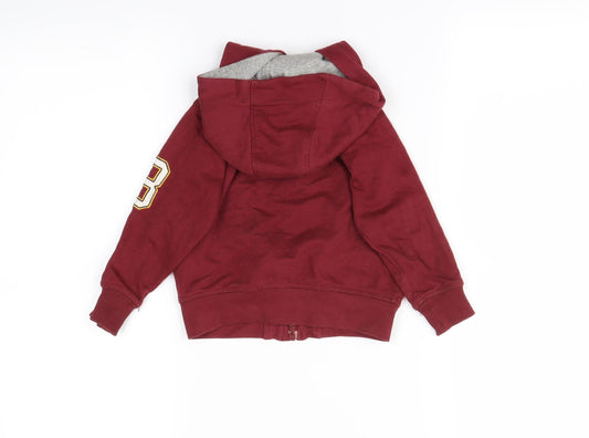 JJO Boys Red Full Zip Hoodie Size 2-3 Years