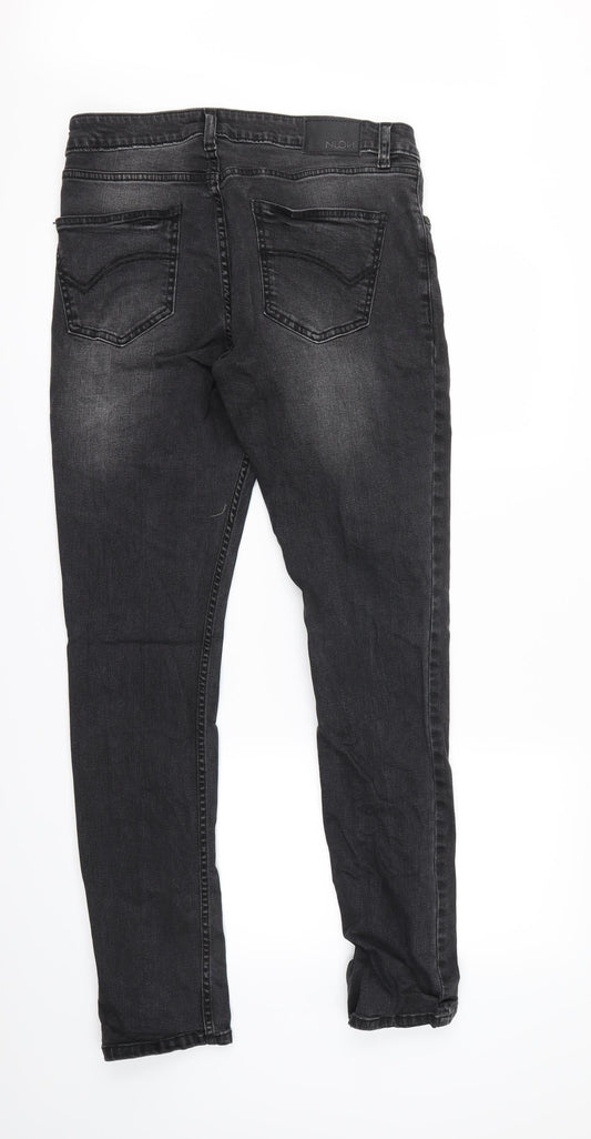 ROCKER Womens Black Skinny Jeans Size M L30 in