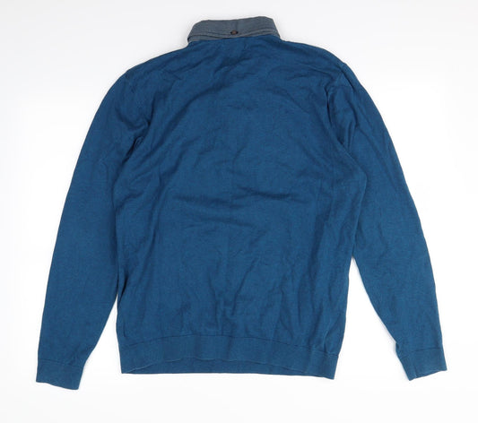 Next Mens Blue Pullover Sweatshirt Size L