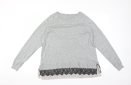 Matalan Womens Grey Pullover Jumper Size 18