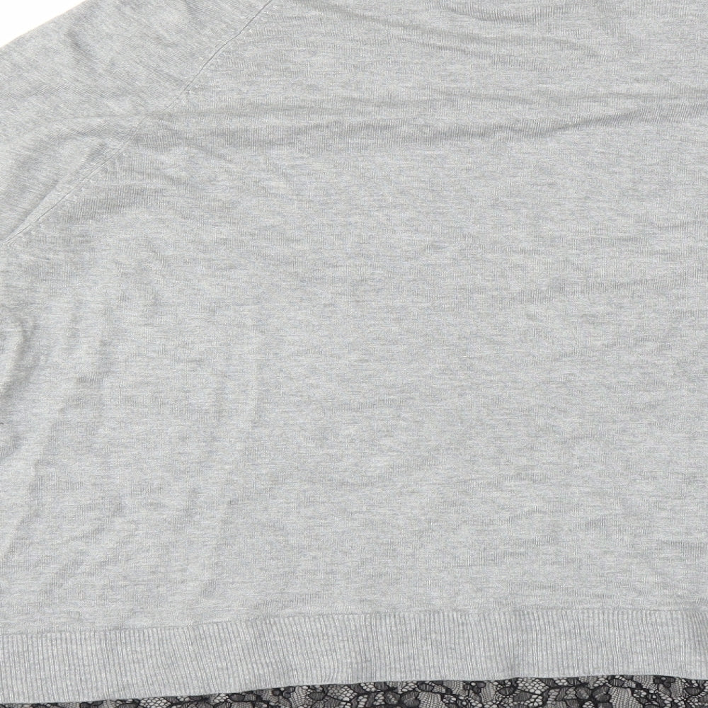 Brand and care label for Matalan women’s grey jumper, size UK 18