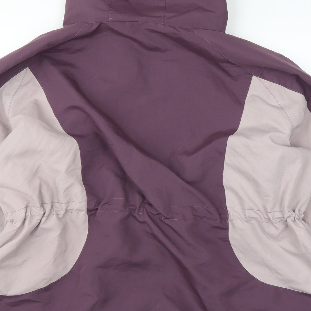 Brand and care label for Bonmarché women’s purple jacket, size XL