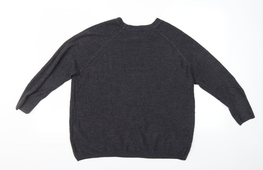 Jaqueline deYong Womens Grey Pullover Jumper Size XS