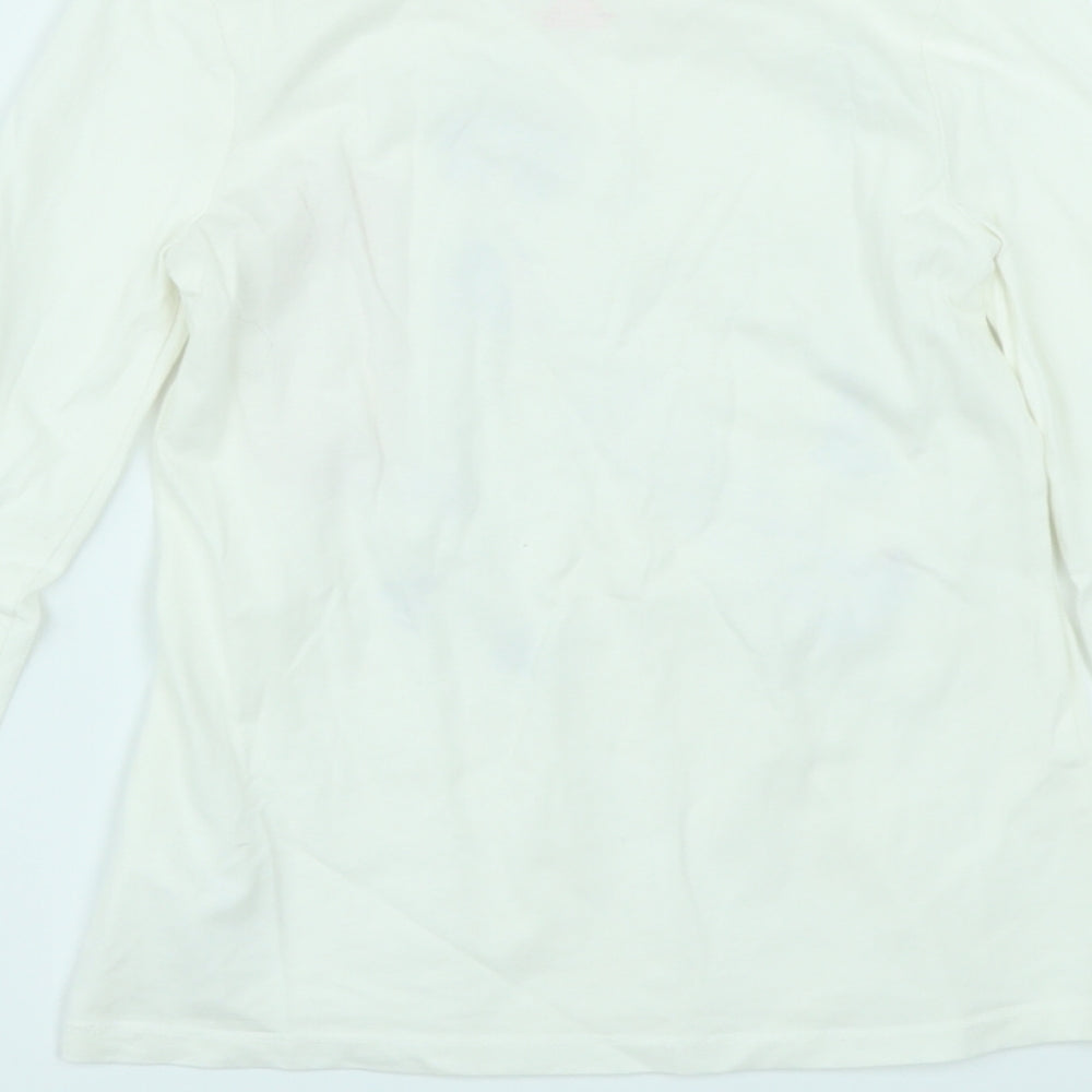 Preworn Girls White Basic T-Shirt Size 11-12 Years