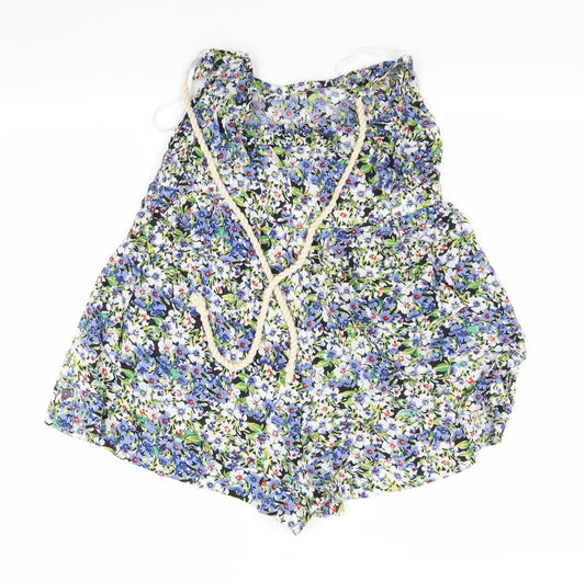 B soul Womens Multicoloured Floral Shorts One-Piece Size S