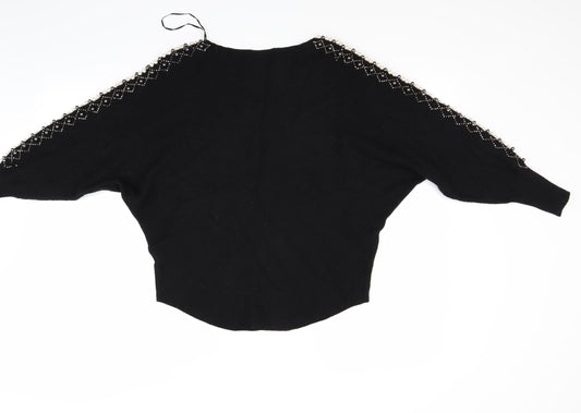 Finery Womens Black Pullover Jumper Size M