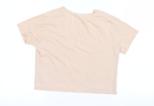 Primark Girls Beige Basic T-Shirt Size 10-11 Years