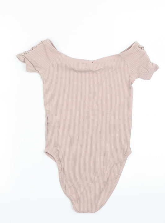 Topshop Womens Pink Bodysuit One-Piece Size 6